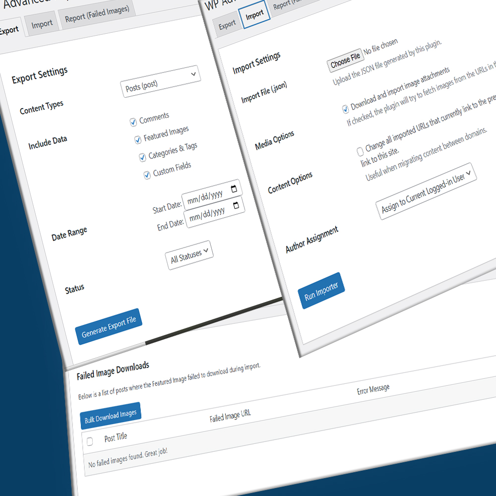 WP Advanced Import Export