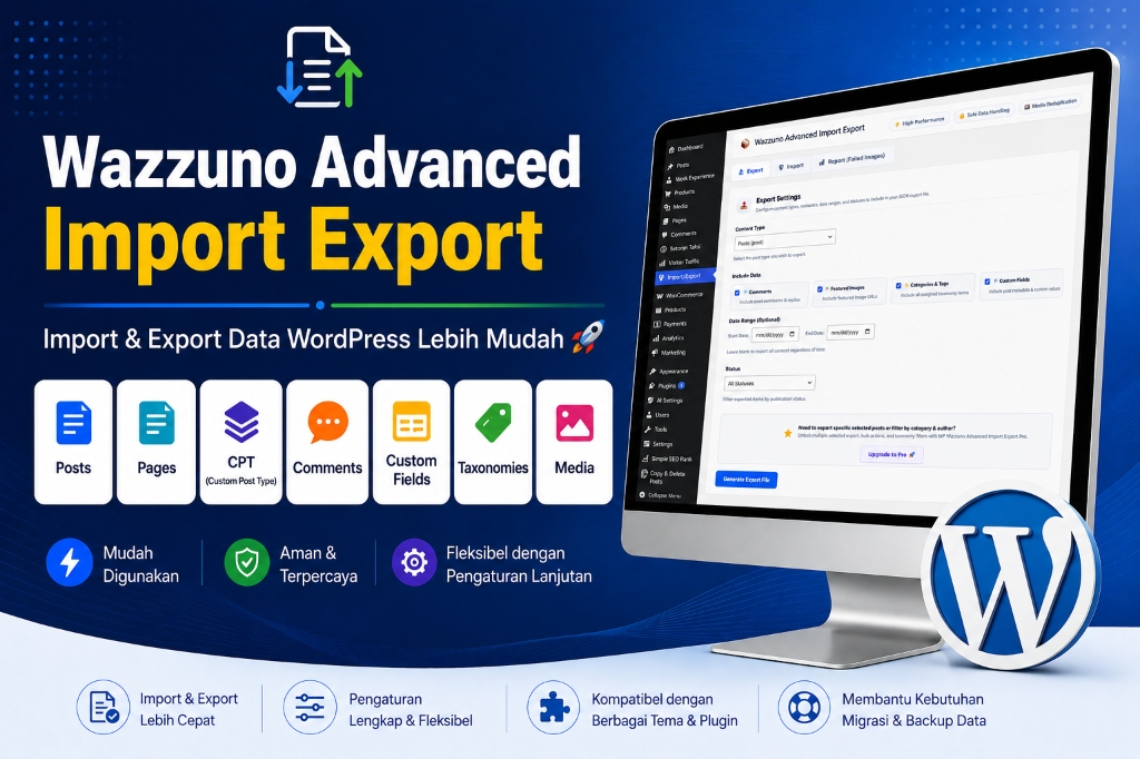 Wazzuno Advanced Import Export